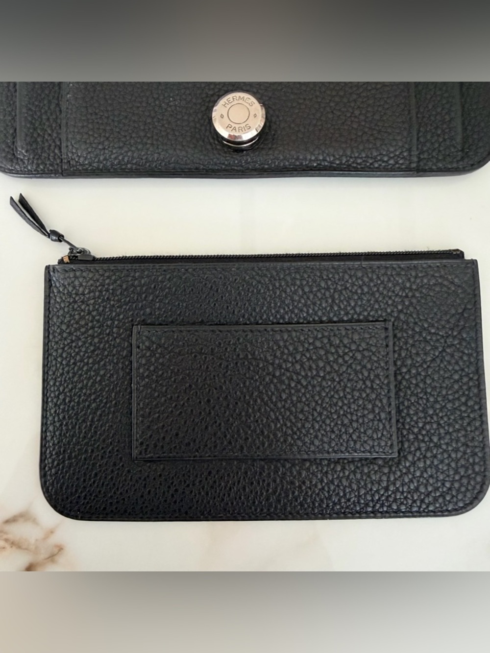 Hermes Dogon Duo Wallet Black w Palladium HW Great Condition - Picture 10 of 14